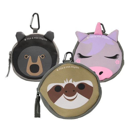 Adventure Medical Kits backyard adventure bear kit opened for on-the-go safety.