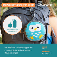 Adventure Medical Kits Backyard Adventure fox kit interior reveals easy-access bandages and ointment.
