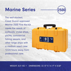 Adventure Medical Kits Marine Series 2500 first-aid supplies for on-board incidents.