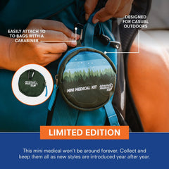 Adventure Medical Kits mini forest kit bandages, ready for minor wounds.