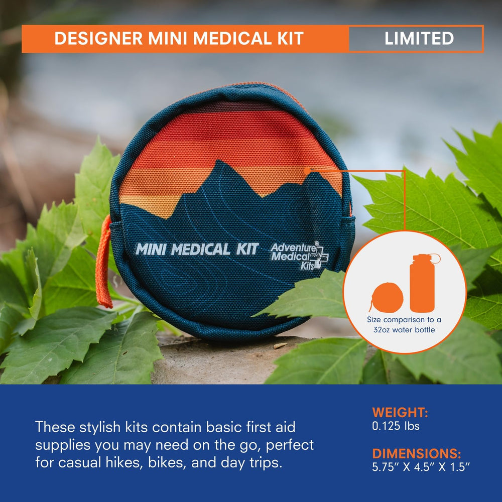 Adventure Medical Kits Mini Limited Sunset Kit 3-Pack opened with contents visible