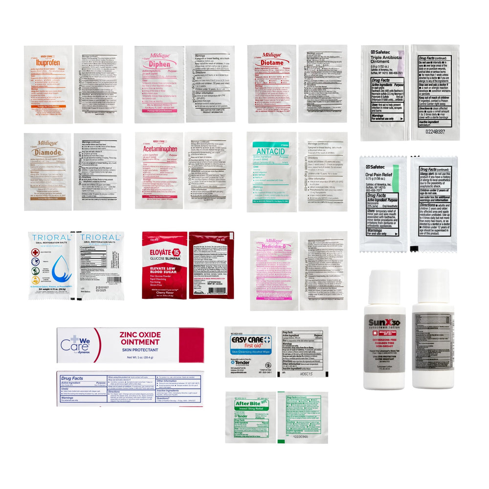 Adventure Medical Kits Pro Series medical supplies organized in camping-ready pouches