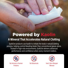 Adventure Medical Kits QuikClot Gauze in field setup for trauma readiness.