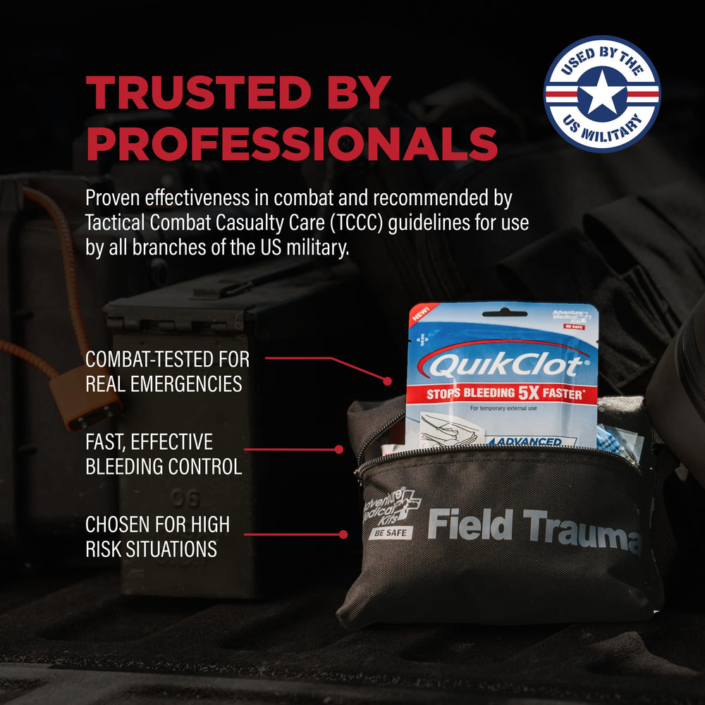 Adventure Medical Kits QuikClot Non-stick gauze conforms to irregular wounds.