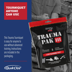 Adventure Medical Kits Trauma Pak III waterproof bag protects supplies in wet conditions.