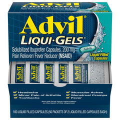 Advil Liqui-Gels packet on the go for fast relief.