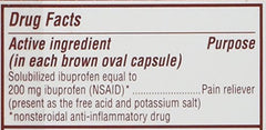 Packaging display of Advil Migraine Liqui-Gels with 40 capsules.