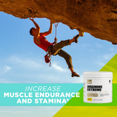 Close-up of AdvoCare Arginine Extreme label showing premium ingredients.