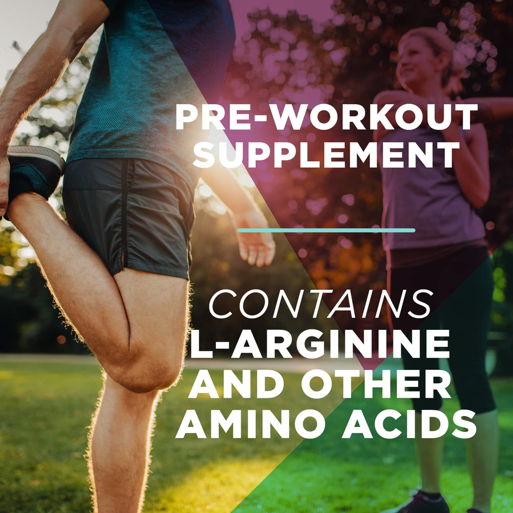 AdvoCare Arginine Extreme pre-workout mix being stirred for stamina support.