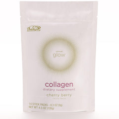 AdvoCare Glow collagen bottle showcasing premium marine collagen for skin and hair support