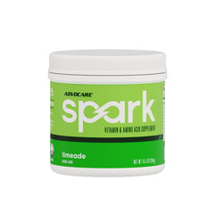 AdvoCare Spark Limeade Tub shows the powder container for steady daytime energy.