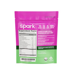 AdvoCare Spark stick-pack closeup shows sugar-free formula and Vitamin C.