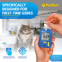 Advocate PetTest control-solution bottle supports calibration checks between tests.