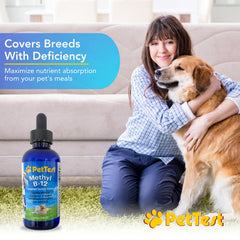 Advocate PetTest Methyl B12 drops measuring dropper for precise dosing.