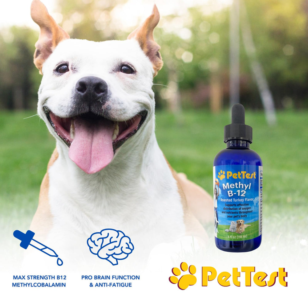 Advocate PetTest Methyl B12 drops roasted turkey flavor appeals to pets.
