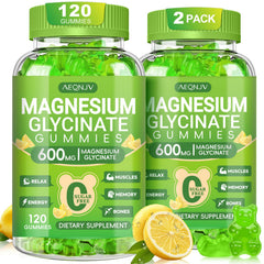 AEQNJV Magnesium Glycinate Gummies bottle for daily magnesium support.