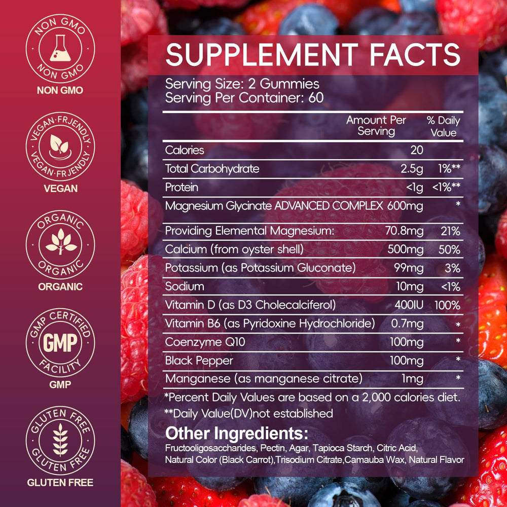AEQNJV gummy pour highlights mixed berry flavor for daily use.