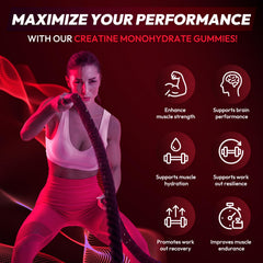 AEQNJV Creatine Gummies serving of 4 gummies for convenient on-the-go fueling