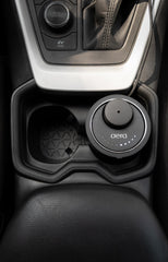 Aera Go Car Diffuser adjustable dial for personalized aroma levels.