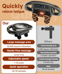 AERLANG features 9 speed levels for gentle to deep percussion sessions.