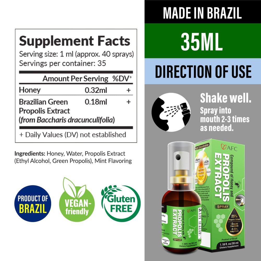 AFC Japan Brazilian Green Propolis Spray mist for easy daily application