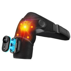 AFDEAL cordless shoulder heating pad with magnetic controller for easy wearing and precise heat