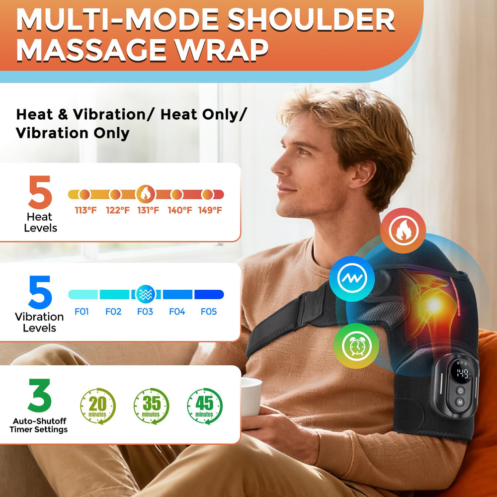AFDEAL shoulder pad offering five heat levels for customizable warmth