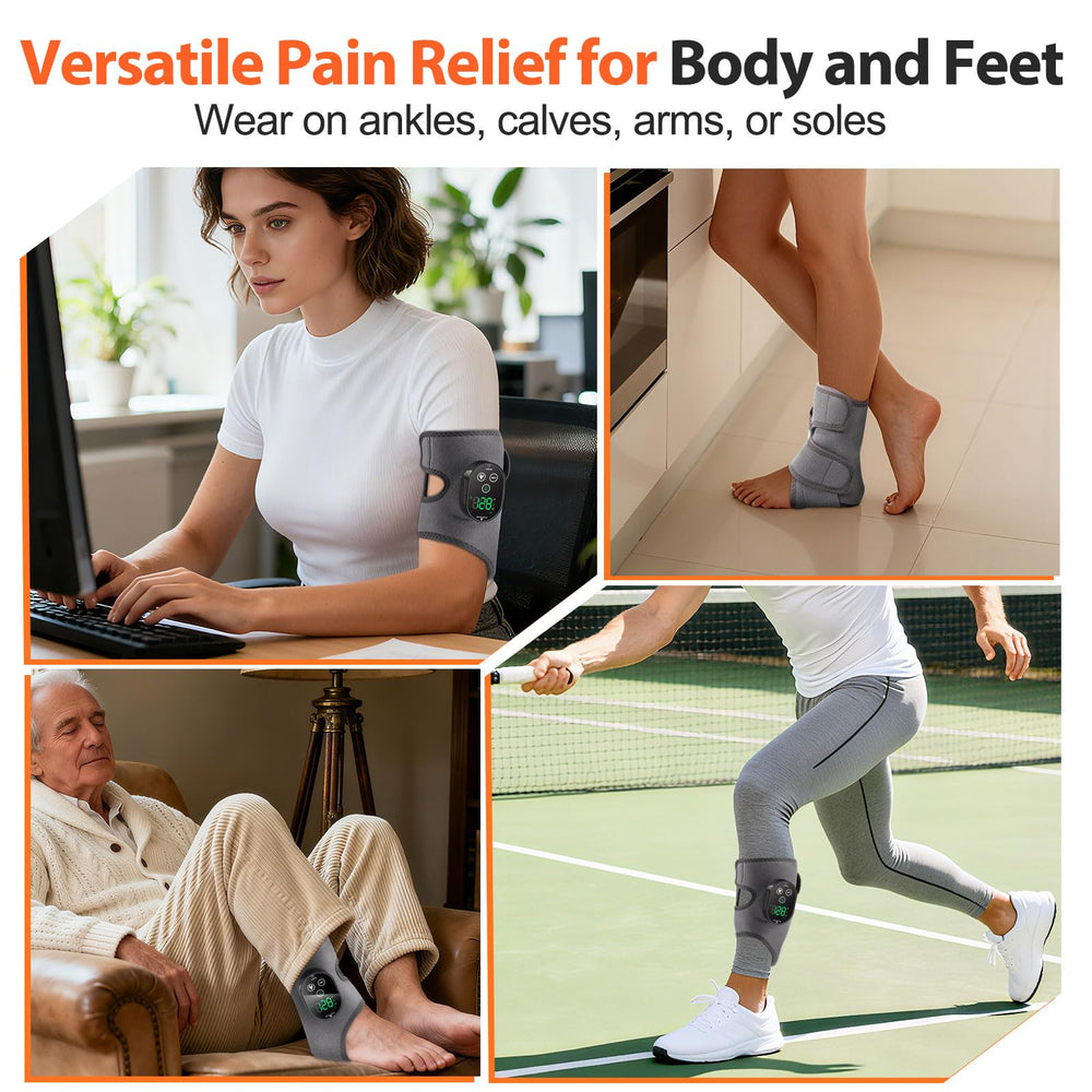 AFDEAL cordless ankle wrap with 20/35/45-minute timers for sessions.