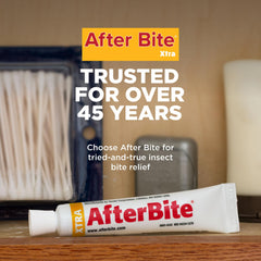Cruelty-free logo on After Bite Xtra Formula packaging.