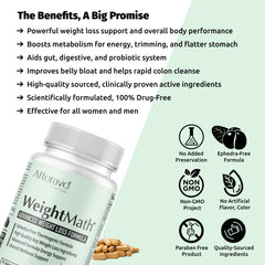 Afterave Essentials WeightMath capsules close-up hinting non-GMO formula