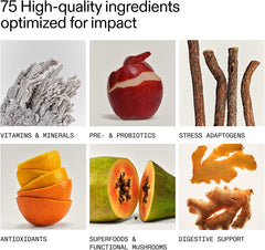 AG1 bottle and label emphasize trusted formulation and testing