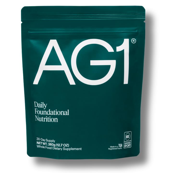 AG1 refill pouch classic formula for convenient daily nutrition on the go.