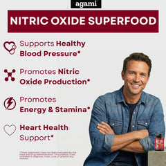 Agami Beet Root Capsules label front showing clean formula for gluten-free lifestyle