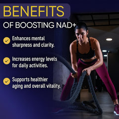 Ageless NAD bottle on a clean desk for daily wellness