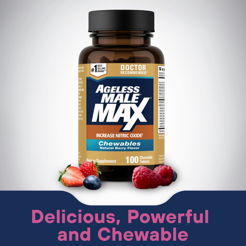Ageless Male Max with KSM-66 ashwagandha supports muscle gains and calmer mood