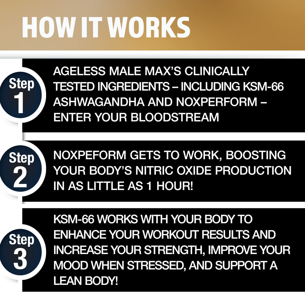 Athlete using Ageless Male Max for lean gains and sustained energy
