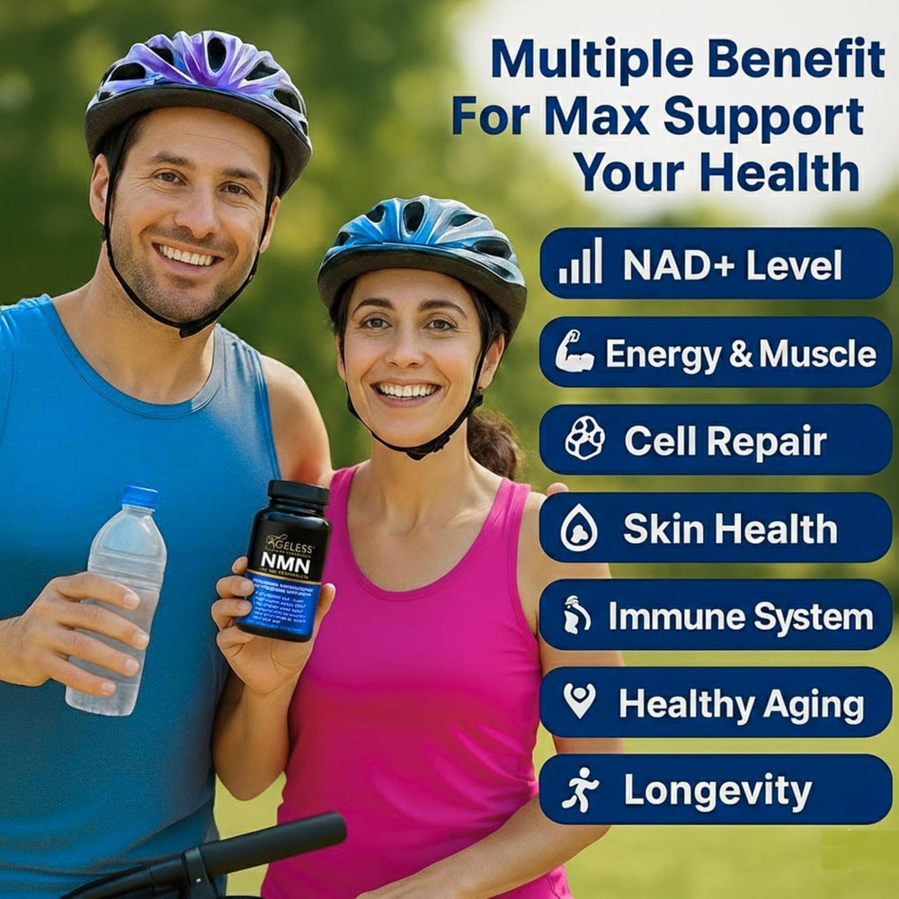Pouring Ageless NMN capsules signals simple daily routine.