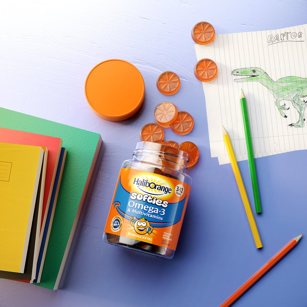Agltp Haliborange omega-3 softies jar for easy child-friendly chewables
