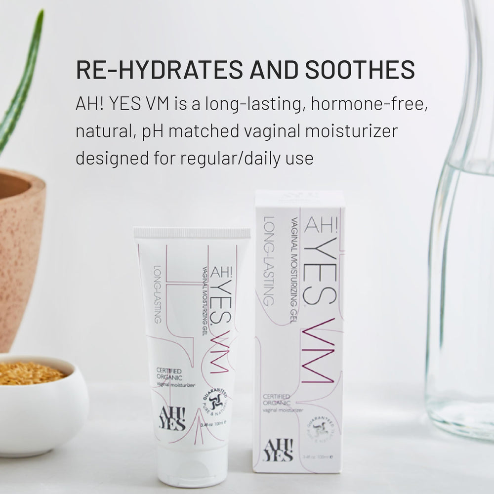 AH! YES VM packaging box highlights organic and natural ingredients.