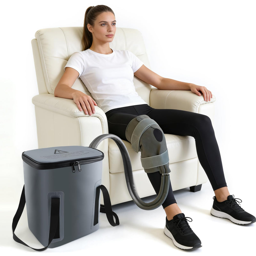 Aheamdear knee ice machine 19qt bucket for extended cooling after surgery.