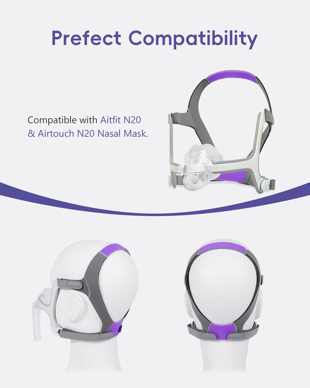 AHIYIYI N20 headgear magnetic clips close-up for quick release