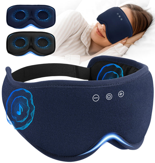 AHUIARGY Bluetooth sleep mask with removable cups for customizable comfort and fit