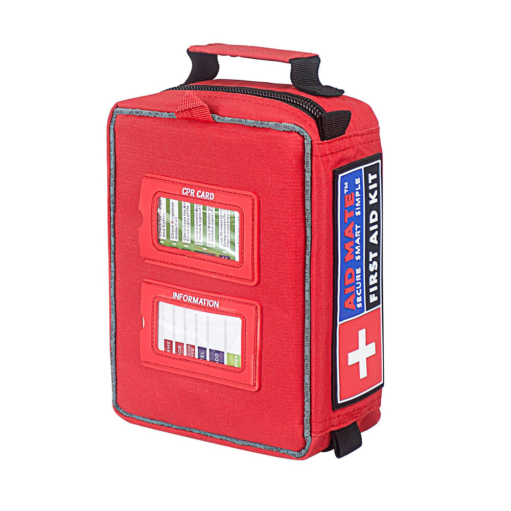 AID MATE Pro first aid kit with Molle system enables quick access in emergencies.