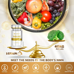 AIDEVI NMN 18000 bottle beside glass of water for daily routine