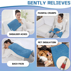 Aimshine heating pad with a long 82-inch cord for comfortable lounging.