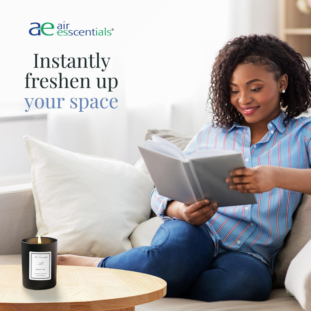 11 oz Air Esscentials candle demonstrates long burn time for daily routines