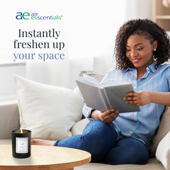 11 oz Air Esscentials candle demonstrates long burn time for daily routines