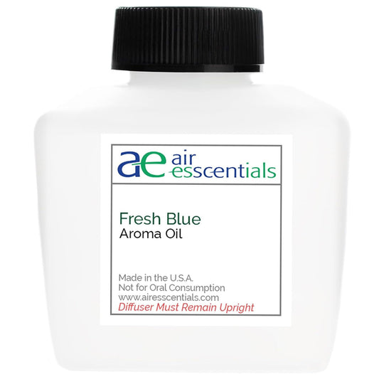 Air Esscentials Fresh Blue Aroma Oil bottle for long-lasting fragrance in diffusers.