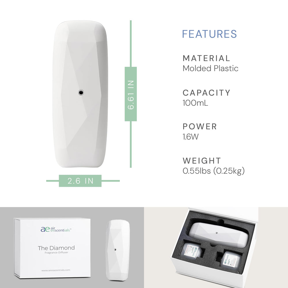 Air Esscentials sleek white diffuser design in modern décor