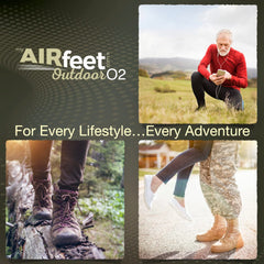 AIR FEET Outdoor O2 sole material closeup, highlighting breathable comfort